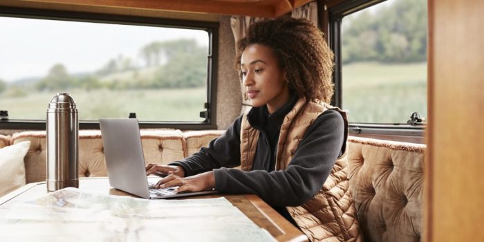 Woman-in-Camper