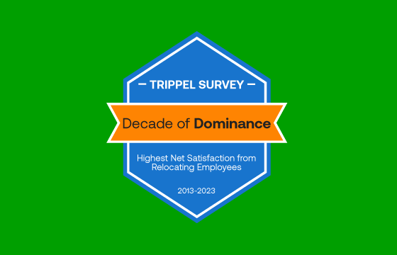 Trippel Survey Decade of Dominance Highest Net Satisfaction from Relocating Employees 2013-2023