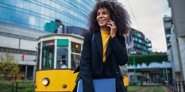 Businesswoman On The Move