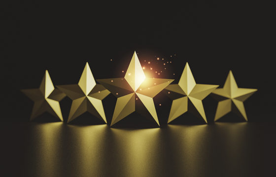 Five gold stars